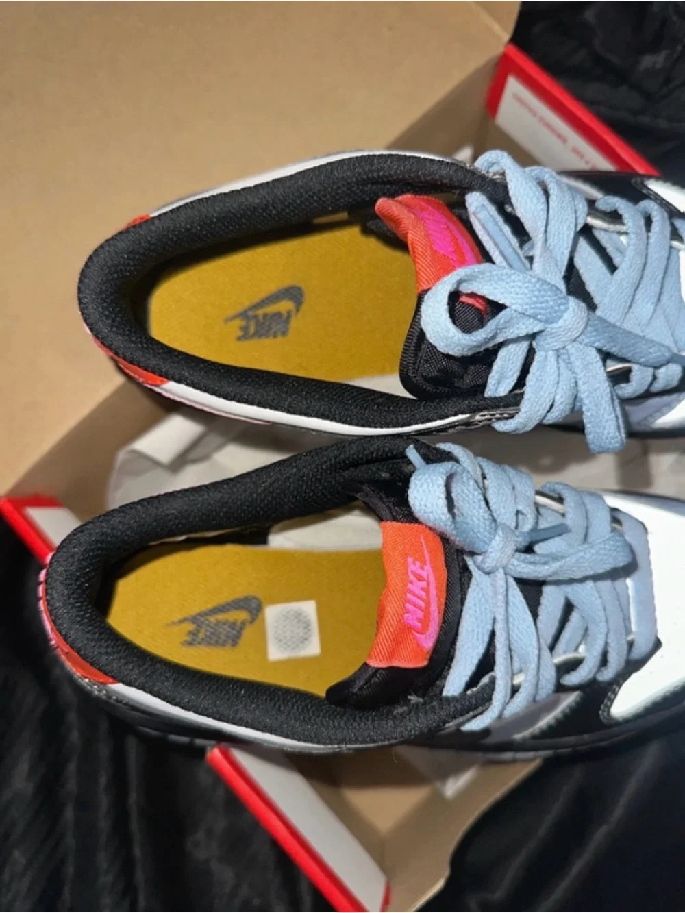 Nike Multi-Color Low-Top Sneakers - Pink, Light Blue & White
